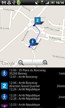 Go2 Rennes (bus, v&eacute;lo, m&eacute;tro)截图
