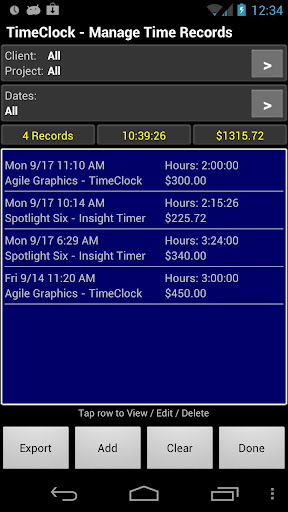 TimeClock Free - Time Tracker截图2