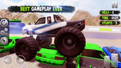 Fearless Monster Truck Crash  Demolition Derby 3D截图3