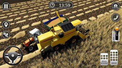 Farmer Harvest Simulator 3D  Tractor Hauling截图2