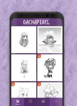 Gacha Pixel Art  Gacha Coloring by Number截图2