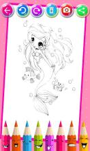 Cute Mermaid Coloring Book & Drawing - Kids Game截图4