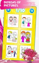 Bride and Groom Wedding Coloring Pages 2截图4
