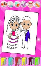 Bride and Groom Wedding Coloring Pages 2截图3