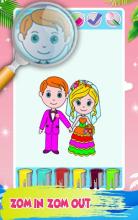 Bride and Groom Wedding Coloring Pages 2截图1