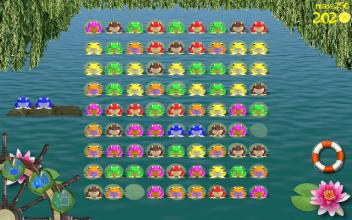 Frogs row - Color lines puzzle截图5