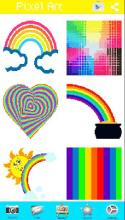 Pixel Art Rainbow Color By Number Game截图3