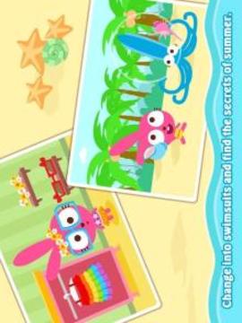 Purple Pink Summer Beach-Kids Party Education App截图