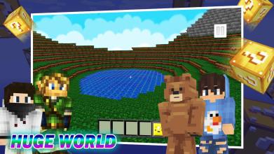 Pixel World,Lucky Block Race + Skins for Minecraft截图5