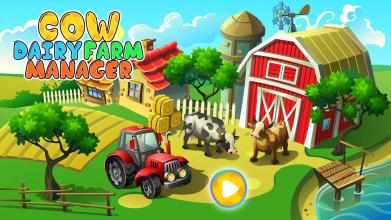 Cow Dairy Farm Manager Village Farming Games截图1