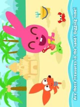 Purple Pink Summer Beach-Kids Party Education App截图