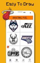 Basketball Logo Team Color By Number - Pixel Art截图3