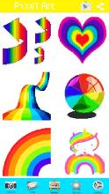 Pixel Art Rainbow Color By Number Game截图1