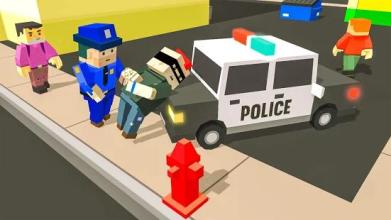 Blocky Police Craft Running Thief Chase Simulator截图4