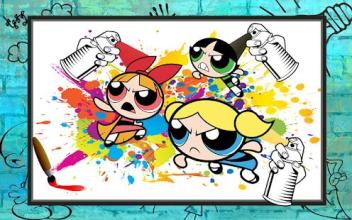 Power-puf Girl Coloring Book截图1