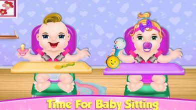 New Born Baby Sitting Babysitter Daycare Game截图1