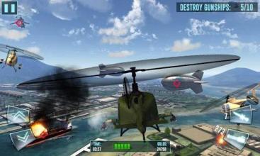 Air Thunder Gunship War Sim 3D截图3