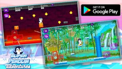 Penguin Run: Penguin in the wild jungle adventures截图1