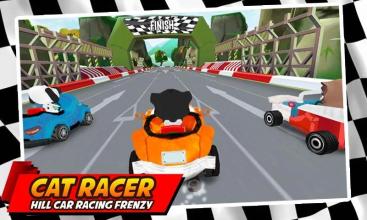 Cat Racer * Hill Car Racing Frenzy截图5