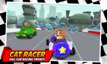 Cat Racer * Hill Car Racing Frenzy截图4