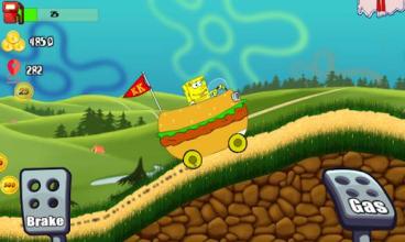 Sponge Car climb Racing - sponge-boob games free截图2