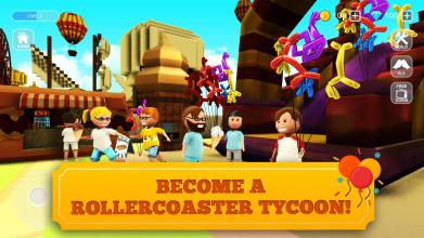 Roller Coaster Craft Blocky Building & RCT Games截图1