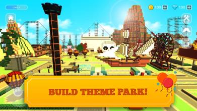 Roller Coaster Craft Blocky Building & RCT Games截图2