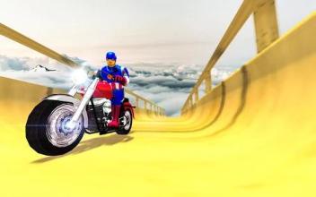 US Captain Bike Vs Mega Ramp: Superhero Stunt Race截图4