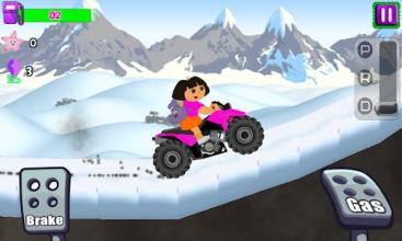 Little Dora ATV Hill Racing - dora games free截图1