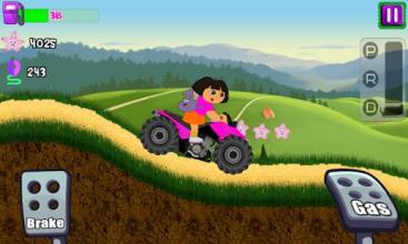 Little Dora ATV Hill Racing - dora games free截图3