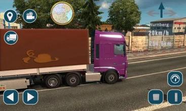 Heavy Cargo Truck Trailer Euro Truck Sim 2018截图3