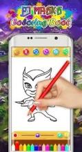 Pj Heroes Masks Drawing Coloring Book截图4