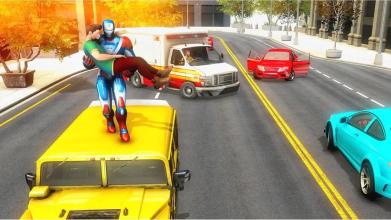 Flying Robot Captain Superhero Games City Survival截图2