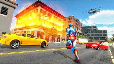 Flying Robot Captain Superhero Games City Survival截图5