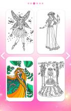 Princess Color by Number – Princess Coloring Book截图2