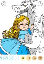 Princess Color by Number – Princess Coloring Book截图4