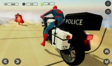 Super hero stunt bike - mega ramp racing截图4