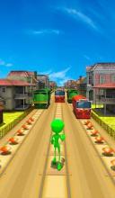 Scary Green Alien: Subway Running截图3