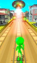 Scary Green Alien: Subway Running截图1