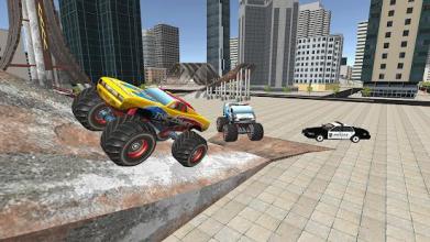 Powerful Monster Truck City Police Chase截图3