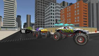 Powerful Monster Truck City Police Chase截图5