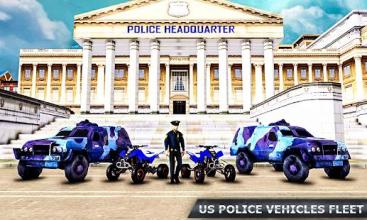 US Police Hummer Jeep Transport: Quad Bike & Plane截图3