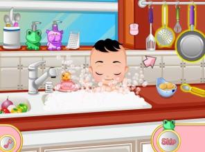 game Baby bath in the Kitchen截图3