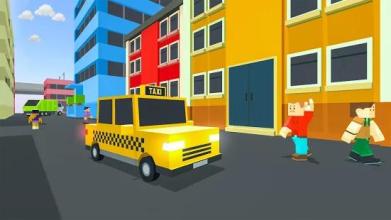 Blocky Taxi Driver 3D: Crazy Taxi Simulator 2018截图1