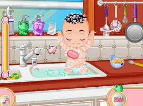 game Baby bath in the Kitchen截图2