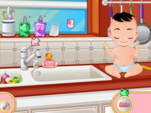 game Baby bath in the Kitchen截图4