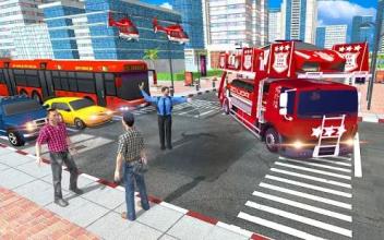 US Police Quad Bike limousine Car Transporter Game截图5