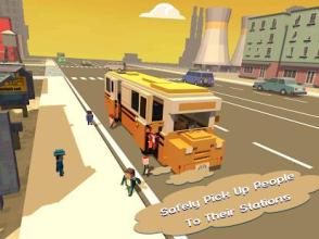 Coach Bus Driving Simulator: Blocky City 2018截图3