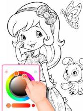 Strawberry Princess Girl Coloring Book截图3