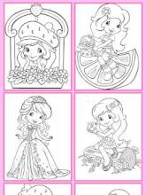 Strawberry Princess Girl Coloring Book截图1